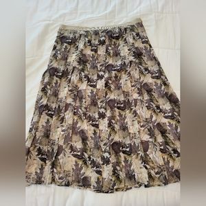 Tory Burch Midi Skirt (Leaves)